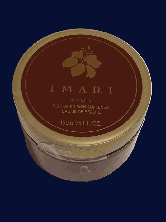 Avon Imari Perfumed Skin Softener 5 FL oz with warm amber, spice, and floral scent for soft, moisturized skin